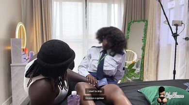 Lily Blume's thick pussy swallows her big ebony step bro's raw cum before work