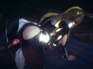 Lux getting screwed underneath the rain