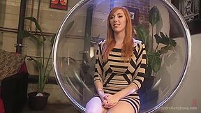 All Natural Redhead Lauren Phillips Dominated: Double Anal Gang