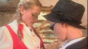 Lesbian Orgasms for Two Blondes in the Barn