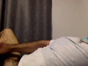 hairy latin guy cum all over his body