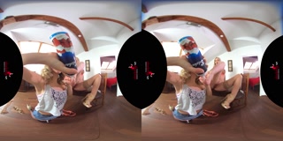 StockingsVR - Lesbian foot fetish fun with whipping cream