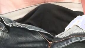 Skinny and handsome senior jerks off his cock after work