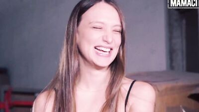 Cuckold watches while his girlfriend Izzy Lush fucks with another man
