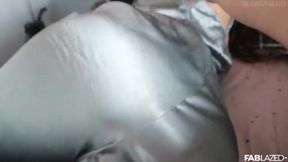 Waking up wet and messy as I talk dirty on silk satin
