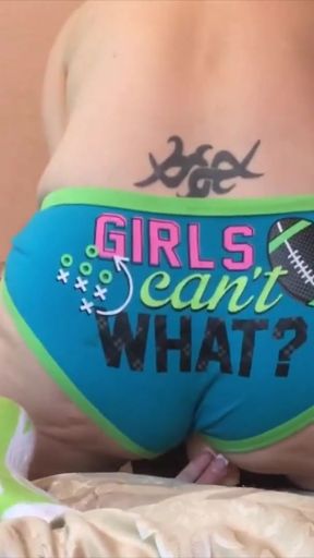 Masturbating in Football Panties   Clip 1