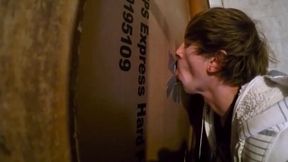 Twink Swallows Big Cock at Glory Hole