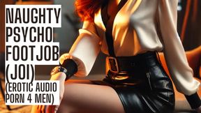 Hot psychiatrist makes moaning footjob