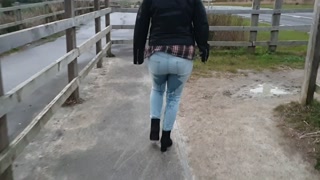 ⭐ Public Wetting in tight blue jeans,  then rewetting them again later! (No toilets allowed) ;)