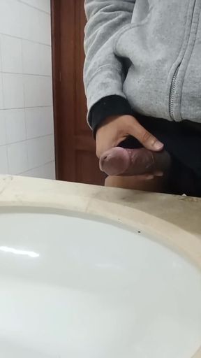 A risky quickie in the office bathroom   Clip 1