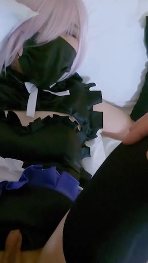 FGO Shielder (Mashu) Crossdresser Shemale Cosplay 19   Clip 2