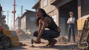 A Mesmerizing Black Goddess with Pleasure Button Hair Accessories Sizzles in a Dark-hued XXX Flick on a Sun-drenched