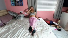 Danielle Neck Scissors In Pink PVC Pants