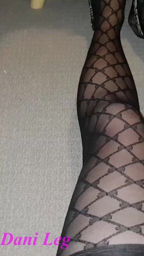 Dani Leg Huge Cum on Mirror in Body Stockings