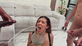 lactating girl gemma leone destroyed in a gangbang + pissing. dp. anat254