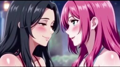 Hentai Lesbian Milfs With Big Natural Tits Scissoring In Steamy Bath Until They Gush And Choke