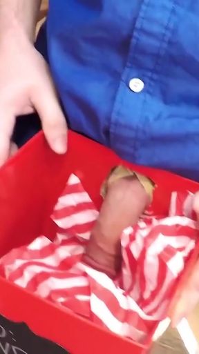 Emotional moment from &quot;BFFS - Two Cute Girls Sydney Cole And Moriah Tyler Receive Naughty Gifts In Boxes From Kinky Dudes&quot;
