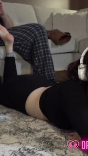 Bella's Accidental Footjob - (dreamgirls in Socks)