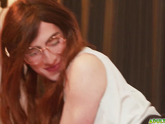 A femboy Jeremy Angel stops reading his book and gets to fuck with his roommate
