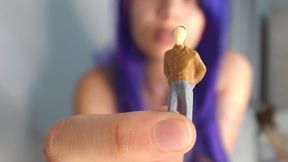 Giant woman takes my stepsister like a candy and takes my boyfriend like a candy and sucks both of us in 4k