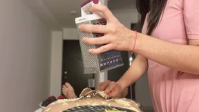 Bg - Tied Handjob with Cheese - Food Play Fetish 4K