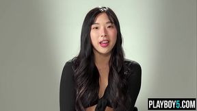 Korean babe Elle Lee masturbation to full orgasm after a podcast