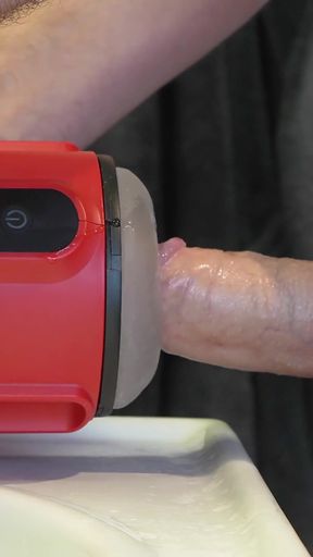 Thrilling moment from "Calvin 9 Thrusting &amp; Vibrating Massage Training and Masturbator 2 IN 1 BESTVIBE Sex Toy"