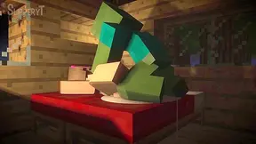 Jenny from Minecraft fucked by zombie and iron golem