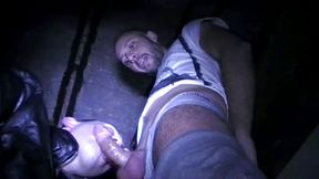 Two bad boys bisex fucking in basement when girlfriend is absent