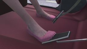 Chevrolet Caprice Cranking Template - Belle in Striped Ballet Flats 1080p