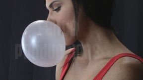 Britney Blowing Bubbles in Crop Top