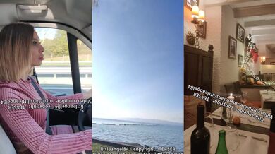 Littleangel84 - Super risky blowjob at Lake Geneva and creampie in Swiss countryside