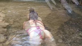 sexy milf stepmom seduces her stepson in the woods (piss, wonderful blowjob and eat cum) exoticfuck colombian