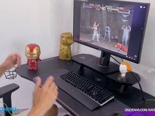 Gamer`s hunk Dream 3some became true. Screwing 2 hawt Pornstars