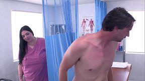 Hot BBW Nurse Aurora Rainbow Samples a Hard Cock JM1299