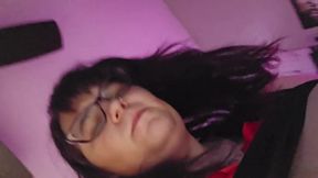 Sissy femboy fucked raw with dildo ride deep in post op pussy