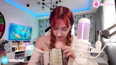 Ginger tease strips naked for hot jerky ASMR