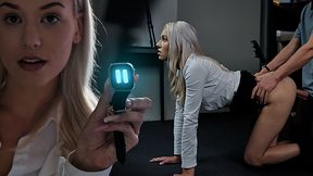 Blonde doctor gets used and begs for cock