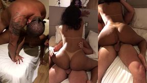 esposa hotwife fala para o marido corno “ eu vou gozar no pau do macho”, corno fica louco de tesao ao ouvir isso. corno toca no pau do comedor, coloca gel lubrificante e coloca na buceta d