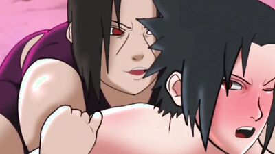 Bara Yaoi's final wrestling match with Sasuke and Itachi ends with a hot hairy pussy rubbing session!