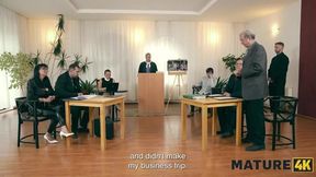 MATURE4K. Mature woman with big tits cheated on her husband and ended up in court