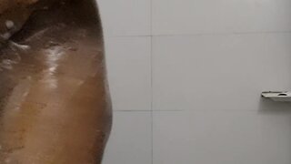 Indian nude bath and full body genitals shaving