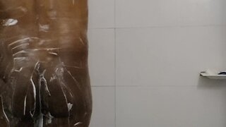 Indian nude bath and full body genitals shaving