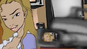 ”Buxom cartoon whore gets banged”