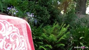 Blonde Milf Fucked by Step Son with Big Cock at the Pool
