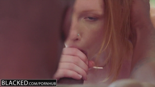 BLACKED Red head wife goes crazy on big black cock