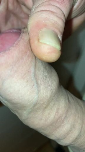 Foreskin Close up Cockhead Edging and Cumshot
