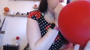 Big red balloon orgasm