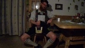 Edging in der Lederhosen