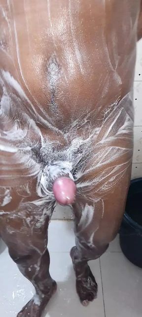 Indian boy Masturbation while bathing